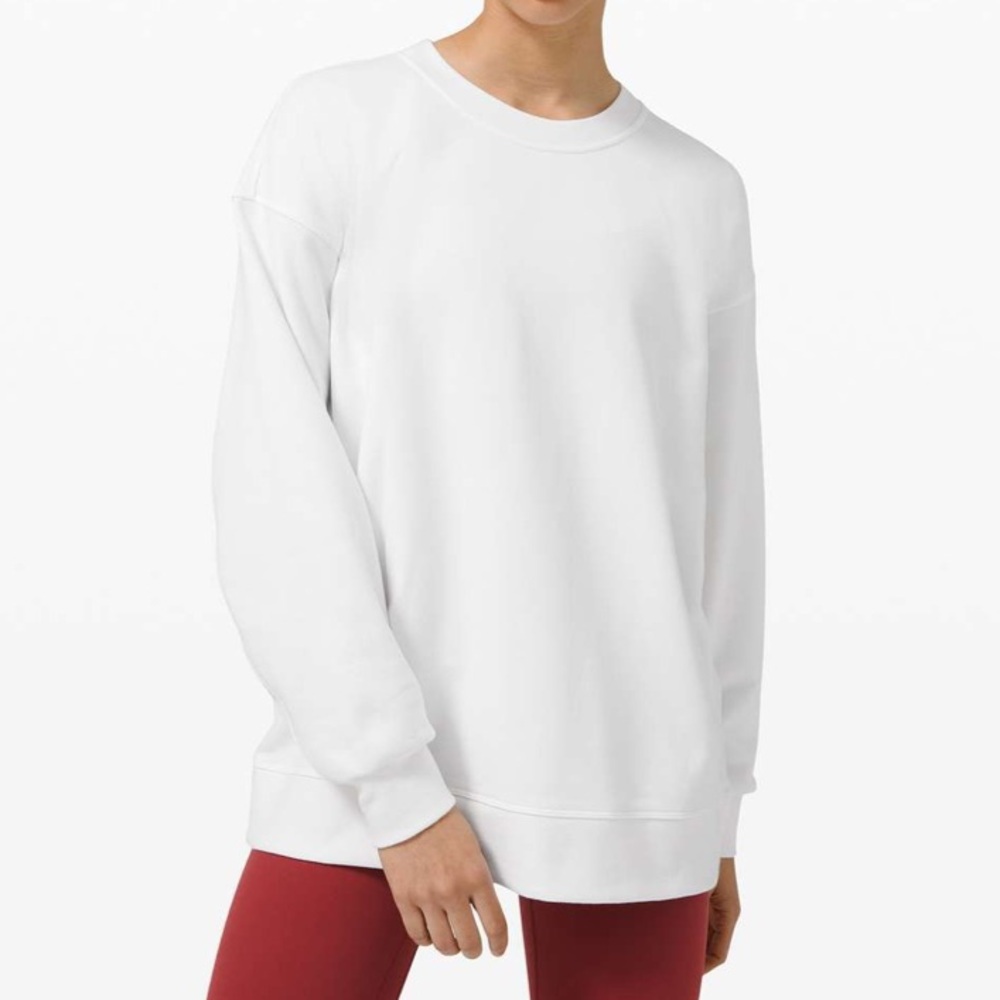 Lululemon Perfectly Oversized Crew Sweatshirt White Women’s Size 2